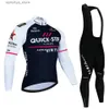 Cycling Trikots setzt 2023 Neuer Schneller Schritt Autumn Autumn MAILLOT Cycling Trikot Set Cycling -Bekleidungsanzug Herren Long Seve MTB Bike Mens Road Hosen Bib Ropa L48