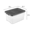 Speicherflaschen Sterilit 76 Qt.Stacker Box Plastik flacher grauer Satz von 6 Behälter Organizer Behälter Lebensmittelverpackung