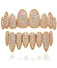 18K ouro rosa ouro branco Goldz Grillz Grillz Grills Fang Fang Diamond Diamond Cosplay Tooth Cap Bouth Brace Brace Ornamen2877185