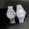 Luxe buste naar beneden Hiphop Watch Ice VVS Moissanite Mechanical Watch Pass Diamond Tester Men Women Fashion Watches