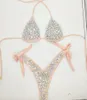 2021 Venus Vacation Diamond Bikini Set Rhingestone Swimwear Crystal Bathing mail