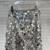 Saias Prepomp 2024 Spring Summer Collection Silver Ligas Skirt Long Women GP515