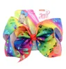 Jojo Siwa Bows 11 Colori bambine Barrettes Bambini da 8 pollici Capelli arcobaleno Abbacci con cartoncino per bambini Accessori per capelli Fashion Hair9452529