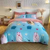 Bedding Sets Bedroom Bed Four-piece Set European-style Thick Plus Velvet Cotton Duvet Cover Fashionable Simple Family El