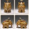 Figurines décoratives Créative Small Elephant Bronze Decoration "Jixiang Ruyi" Accessoires de maison Cadeau de table de salon