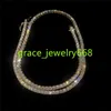 Pendant Necklaces 3mm 4mm 5mm 6mm Moissanite 10k Solid Gold Tennis Bracelet Hip Hop Jewelry Necklace Vvs Moissanite Diamond Tennis Chain