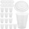 Tasses jetables Paies 50 Settes tasses à café Boire une tasse de glace portable 9.59.5x10.3 cm Emballage Emballage Thé à lait transparent