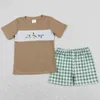 Наборы одежды оптовые мальчики для мальчиков одежда бейсбольная вышивка хлопка детской шорты с коротким рукавами набор летних детей