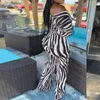 Женские брюки с двумя частями Ladies Street Fashion Slim Suct Summer Zebra полосатый полосатый полосатый рукав с полосатым рубашкой с тем же