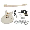 Gitarr aiersi Solid Wood Custom 24 SE DIY Electric Guitar Kit Building Self Guitar Set med alla hardwares