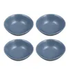 Plates 4 Pcs Mini Ceramic Saucer Containers Exquisite Dipping Bowls Small Plate Condiment Seasoning Dishes