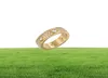 Anello di gioielli design alla moda 3 fila Full Diamond Titanium Steel Love Ring Men and Women Rings for Lovers Couple Gift 3 Colore Select6162535