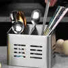 Storage Bottles Stainless Steel Chopstick Holder Desktop Chopsticks Container Wall Basket Spoon Cooking Utensil Drain Rack