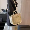 Kvällspåsar duk messenger väska för flickor vintage handväskor kvinnor designer japansk bento student flera fickor axel säck
