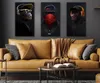 3 painéis que pensam em macaco com fone de ou fone de ou fone engraçado art dalvas de arte impressa Gorilla Posters Creative Oil Painting Wall Pictures para decoração da casa da sala de estar decoração