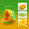 Inflatable Swimming Ring with Sun Shade Cartoon Animals Float Boat PVC Floating Baby Swim Circle Pool Accessories for Kids 240411