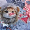 Костюмы кошек забавные домашние животные кепка Lion Wig Fancy Costume Pupm