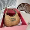 sac à main de paille de plage de plage miui sacs de créateurs de haute qualité sacs d'empilement de luxe pour femmes sacs de bobal