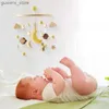 Mobile# Baby Rassel Spielzeug 0-12 Monate Filz mit Holz Mobile Neugeborene Musikbox Häkelbg Bell Hanging Spielzeughalter Halter