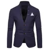 Mens Blazer Multibutton Decoration Casual Standup Standup maschio Maschio Slim Color Color Adest