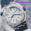 Cauvre AP Wrist Watch Royal Oak Series offshore 15710ST WHITE CABLE 1/4 BLUE PRÉCISION ACTE