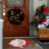 Carpets Santa Claus Mat de porte de porte extérieur paillasson de tapis lisse et délicat de la maison de décoration de maison
