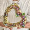 Dekoracyjne figurki Bismuth w kształcie serca Rainbow Crystal Gem Mineral Próbka 1PC