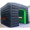 Cerimonia di celebrazione 6x6x3.5mh (20x20x11.5ft) Big Green/Black Greenble Cube Tent Square Kiosk con porta per eventi all'aperto