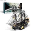 Puzzle 3D puzzle 3D in metallo 3D la nave modello di assemblaggio di perle neri kit pirata doni di compleanno per adolescenti Y240415