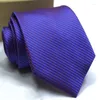 Bow Ties Fashion Men's Tie 8cm Necclues Solid Striped Dot Jacquard Neck Vrecons à coude pour les affaires de mariage