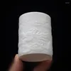 Tassen Untertassen versiegeln Tasse Tee Master Schaf Fett Jade Keramik Weißwaren einfach brennende individuelle Single