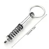 Nyckelringar Spring Car Tuning Part Absorber Keyring Justerbar Alloy Interior Suspension Keychain Coilover Key Decoration Gifts