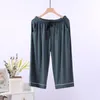 Heren shorts zomer viscose jogger pyjama heren lounge bodems zachte elastische tailleband slaapslijtage trekstring yoga strand comfort kort