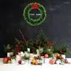 Декоративные цветы 30 см рождественские украшения венок для двери висят спальни кухонные деревья шкафы складывают атмосферу украшение