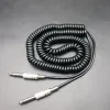 Kabel 5m Gitarre Frühlingskabel Gitarre 6,5 mm bis 6,5 mm männlich bis männlich Mono Spring Audio Kabel Schwarz