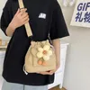Hobo Women's Bag Drawstring Crossbody For Girls Cute Canvas Bucket Shoulder Fashion Handbag Messenger Travel Vacation