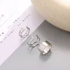 Version av Instagram Popular i den koreanska smyckesindustrin, samma en cool och minimalistisk stil, tre stycken set med en öppen ring för kvinnor