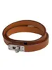 High quality Classic Bracelet designer Jewely Light luxury leather bracelet buckle layer cowhide double loop womens versatile popular decoration accessories