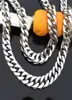 Chains 14mm 1640inch Silver 316l Stainless Steel Curb Cuban Link Chain Necklaces For Hip Hop Men Punk Style Jewelry Never Fade8006510