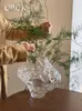 Vaser oregelbundet glaciärglasvas Hydroponic Flower Pot Art Decoration Large Home