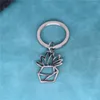 Keychains Nedar Origami Flower Pendant Keyring Plant Boho Purse Bag Charms Jewelry Stainless Steel Keychain Ethnic Floral Key Chain Gift