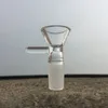 Cool Transparent Glass Smoking Bubbler feito artesanal 14mm machos articula -machos Herb Tobacco Filtro de tigela Bolsas de petróleo Bonga de água de água do gango do capote DHL DHL