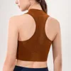 Yoga sport beha rits bh strakke staande nek tanktop met een stuk kopje mesh rennende yoga doek top