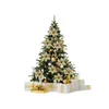 Kwiaty dekoracyjne 24cs Artefical Christmas Gold Tree Dekoracje Fałszywe ozdoby świąteczne