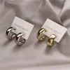 Hoop Earrings 925 Silver Needle Modern Jewelry Metal 2024 Trend Selling Gold Color Fashion Drop For Wome