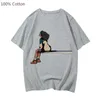 Kvinnors t-shirt SZA SOS Anime Graphic T-shirts Women Retro Manga Tshirt 100% Cotton Cartoon Tee Shirt Overized Short Sleeve Plus Size Topsl2403