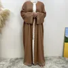 Ethnische Kleidung Malaiisch Indonesien Südostasien Strickjacke Langarmed Kleid Abayas für Dubai Abaya Muslim Long Arabian Party Kleider