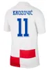 Croatia Soccer Jersey 2024 Euro Cup Nuova 2025 Croatie National Team 24 25 Shirt calcio Uomini Kit Kit Set Home White Away Blue Men Uniform Modric Kovacic Pasalic Perisic