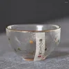 Tasses Saucers 4pcs Bol tasse de tasse à chaleur de style de thé japonais
