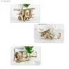 3D Puzzles Wooden Moveable Airplane Mechanical Puzzles 3d Assemble Building Construction Blocks Models Craft Kits for Adults Diy Fighter Y240415